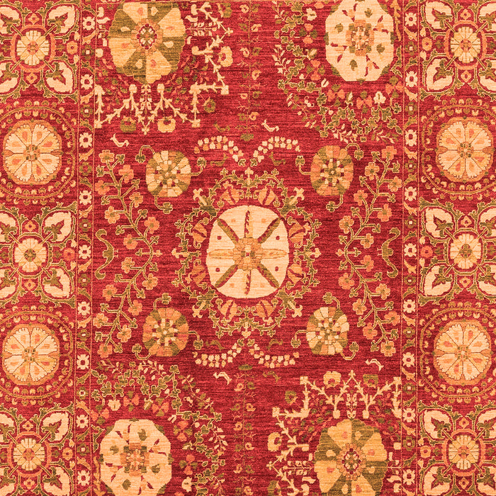 Machine Washable Abstract Orange Modern Area Rugs, wshabs3808org