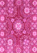 Machine Washable Abstract Pink Modern Rug, wshabs3808pnk