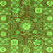 Square Abstract Green Modern Rug, abs3808grn