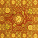 Square Abstract Yellow Modern Rug, abs3808yw