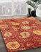 Abstract Orange Modern Rug in Family Room, abs3809