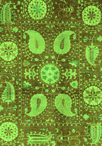 Abstract Green Modern Rug, abs3809grn