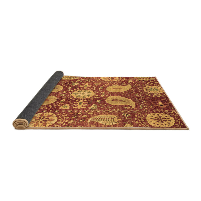 Sideview of Abstract Brown Modern Rug, abs3809brn