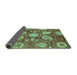 Sideview of Abstract Turquoise Modern Rug, abs3809turq