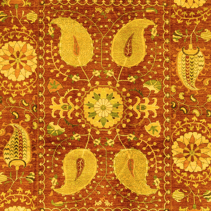 Abstract Yellow Modern Rug, abs3809yw
