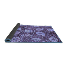 Sideview of Abstract Blue Modern Rug, abs3809blu