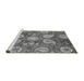 Sideview of Machine Washable Abstract Gray Modern Rug, wshabs3809gry