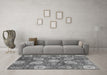 Machine Washable Abstract Gray Modern Rug in a Living Room,, wshabs3809gry