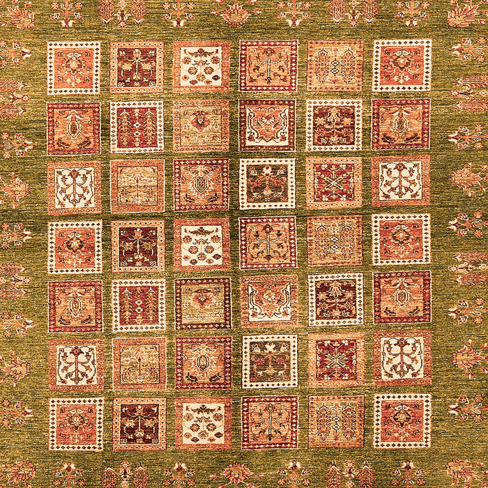 Square Machine Washable Abstract Orange Modern Area Rugs, wshabs380org