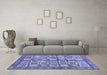 Machine Washable Abstract Blue Modern Rug in a Living Room, wshabs380blu