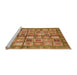 Sideview of Machine Washable Abstract Orange Modern Area Rugs, wshabs380org