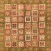 Square Abstract Orange Modern Rug, abs380org