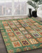 Machine Washable Abstract Red Brown Rug in a Family Room, wshabs380