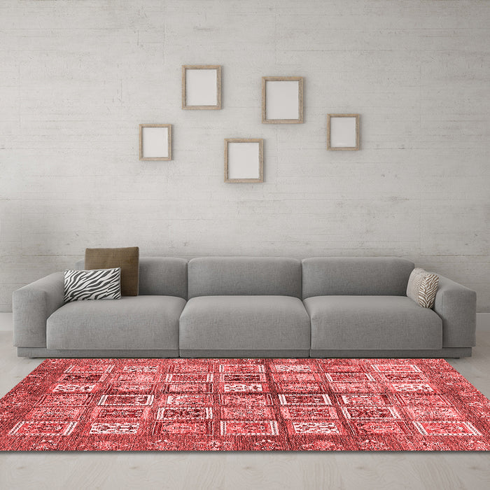 Modern Red Washable Rugs