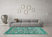 Machine Washable Abstract Light Blue Modern Rug in a Living Room, wshabs380lblu