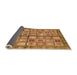 Sideview of Abstract Orange Modern Rug, abs380org