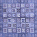 Square Abstract Blue Modern Rug, abs380blu