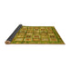 Sideview of Abstract Yellow Modern Rug, abs380yw