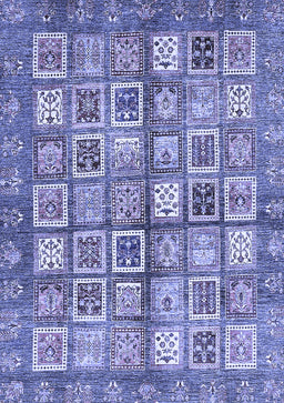 Abstract Blue Modern Rug, abs380blu
