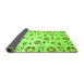 Sideview of Abstract Green Modern Rug, abs3810grn