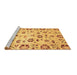 Sideview of Machine Washable Abstract Brown Modern Rug, wshabs3810brn