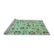 Sideview of Machine Washable Abstract Light Blue Modern Rug, wshabs3810lblu