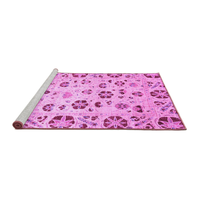 Sideview of Machine Washable Abstract Purple Modern Area Rugs, wshabs3810pur