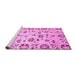 Sideview of Machine Washable Abstract Purple Modern Area Rugs, wshabs3810pur