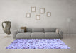 Machine Washable Abstract Blue Modern Rug in a Living Room, wshabs3810blu