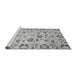 Sideview of Machine Washable Abstract Gray Modern Rug, wshabs3810gry