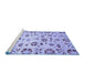 Sideview of Machine Washable Abstract Blue Modern Rug, wshabs3810blu