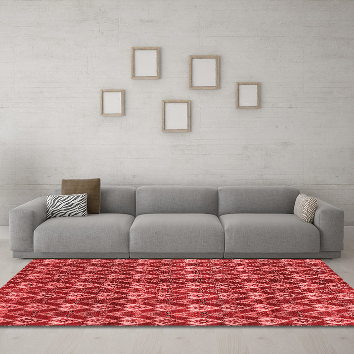 Modern Red Washable Rugs