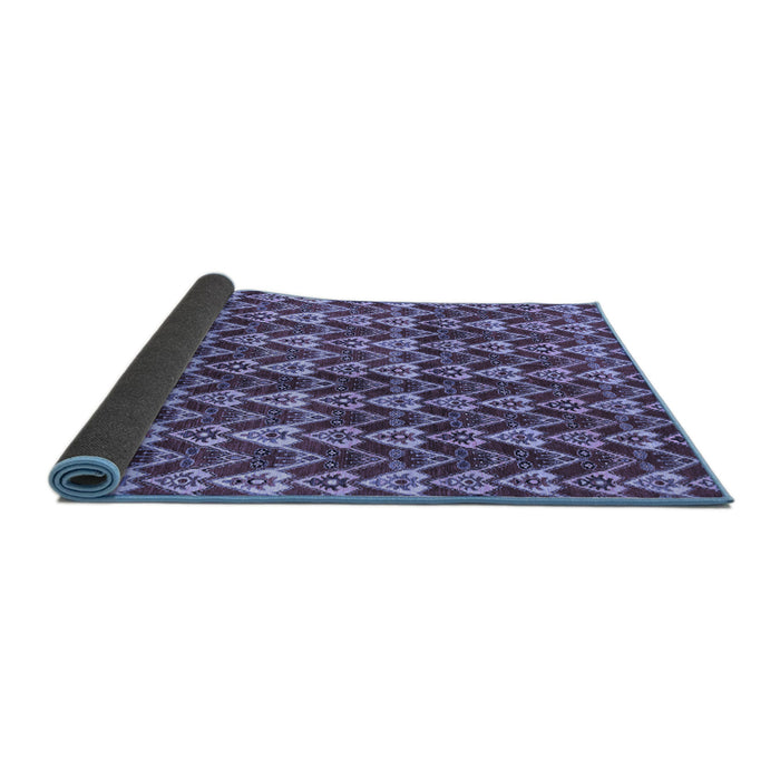Sideview of Abstract Blue Modern Rug, abs3811blu
