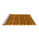 Sideview of Machine Washable Abstract Yellow Modern Rug, wshabs3811yw