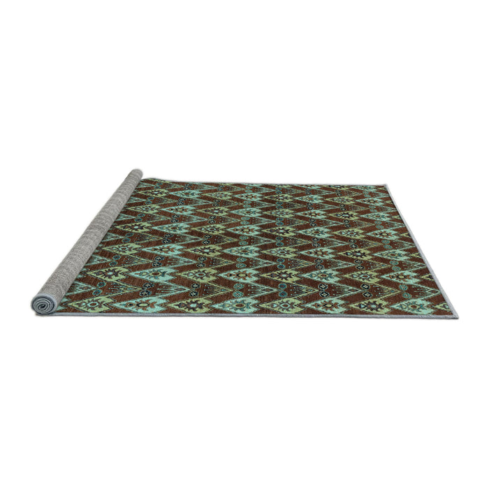 Sideview of Machine Washable Abstract Light Blue Modern Rug, wshabs3811lblu