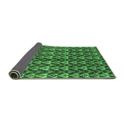 Sideview of Abstract Emerald Green Modern Rug, abs3811emgrn