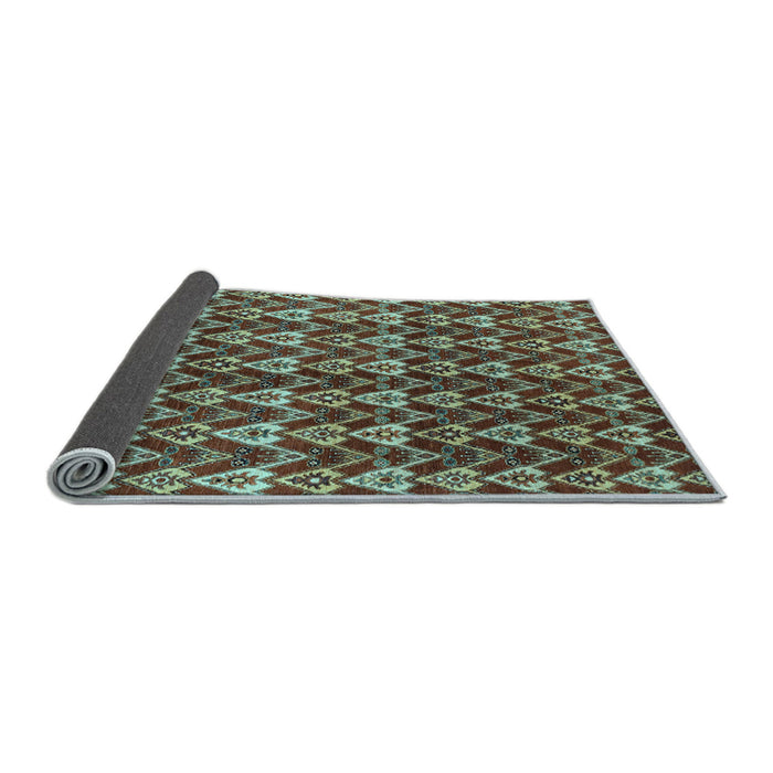 Sideview of Abstract Light Blue Modern Rug, abs3811lblu