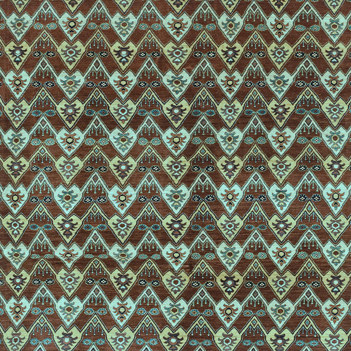 Square Abstract Light Blue Modern Rug, abs3811lblu