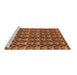 Sideview of Machine Washable Abstract Brown Modern Rug, wshabs3811brn