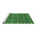 Sideview of Machine Washable Abstract Emerald Green Modern Area Rugs, wshabs3811emgrn