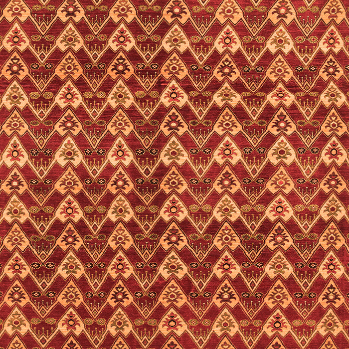 Square Abstract Orange Modern Rug, abs3811org