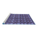 Sideview of Machine Washable Abstract Blue Modern Rug, wshabs3811blu