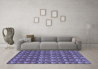 Machine Washable Abstract Blue Modern Rug, wshabs3811blu