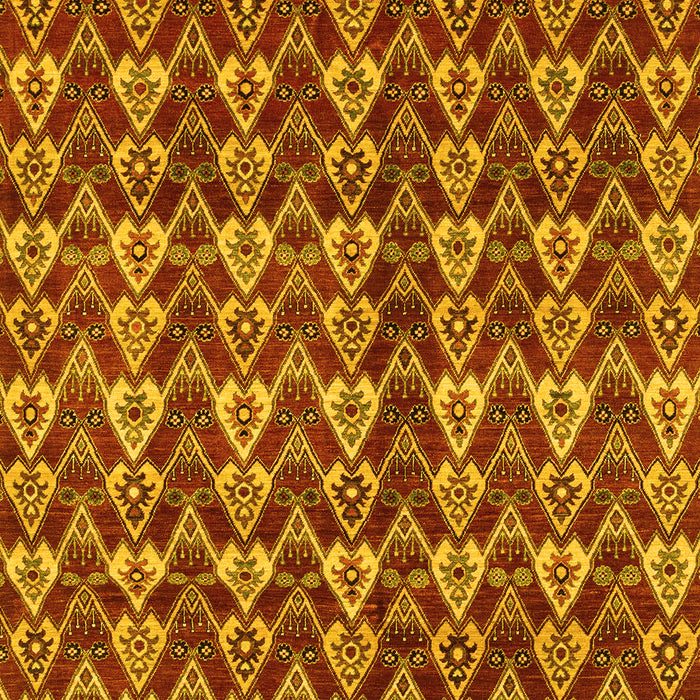 Machine Washable Abstract Yellow Modern Rug, wshabs3811yw