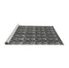 Sideview of Machine Washable Abstract Gray Modern Rug, wshabs3811gry