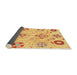 Sideview of Abstract Orange Modern Rug, abs3812