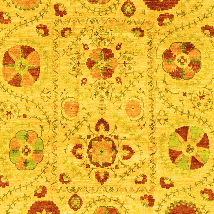 Abstract Yellow Modern Rug, abs3812yw