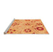 Sideview of Machine Washable Abstract Orange Modern Area Rugs, wshabs3812org