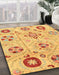 Abstract Orange Modern Rug in Family Room, abs3812