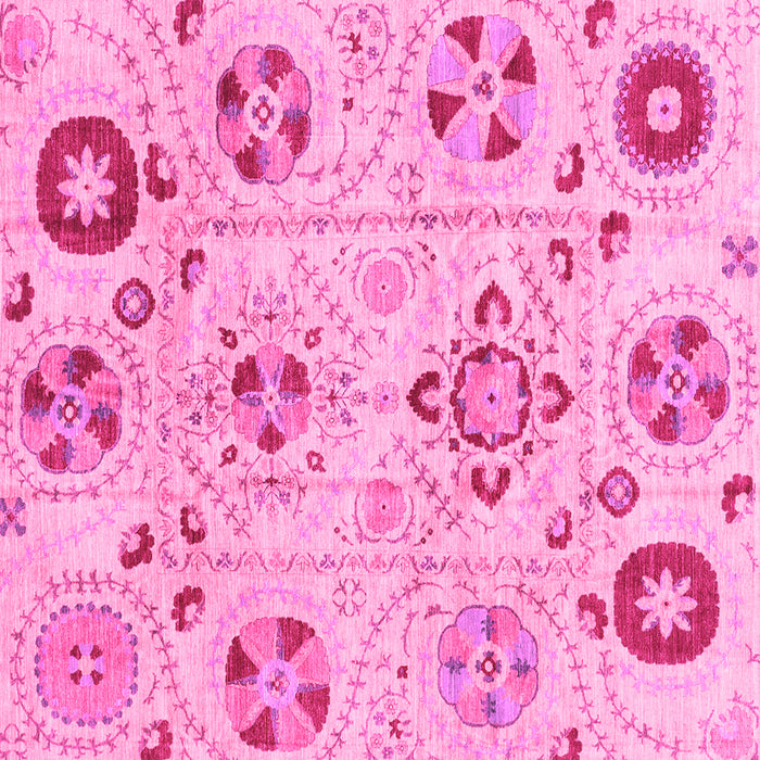 Square Abstract Pink Modern Rug, abs3812pnk